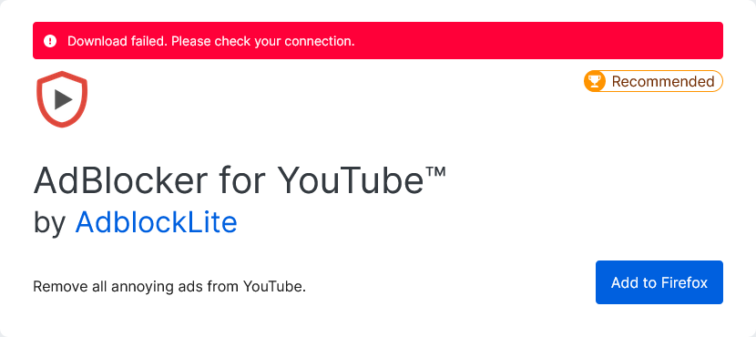 brave not blocking youtube ads
